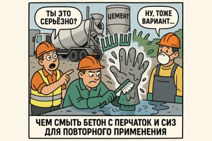 Как эффективно очистить защитные перчатки от остатка бетона