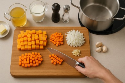 Теплый уют осени: суп-пюре из тыквы и моркови с кремовой ноткой