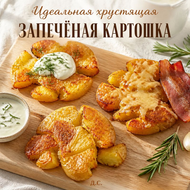 Как приготовить идеальную хрустящую запечённую картошку: пошаговый рецепт и топпинги